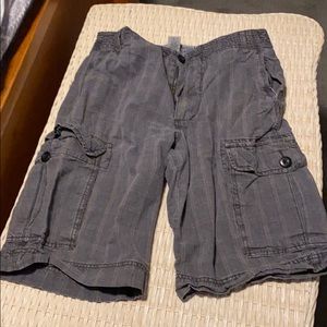 Converse grey plaid cargo shorts
